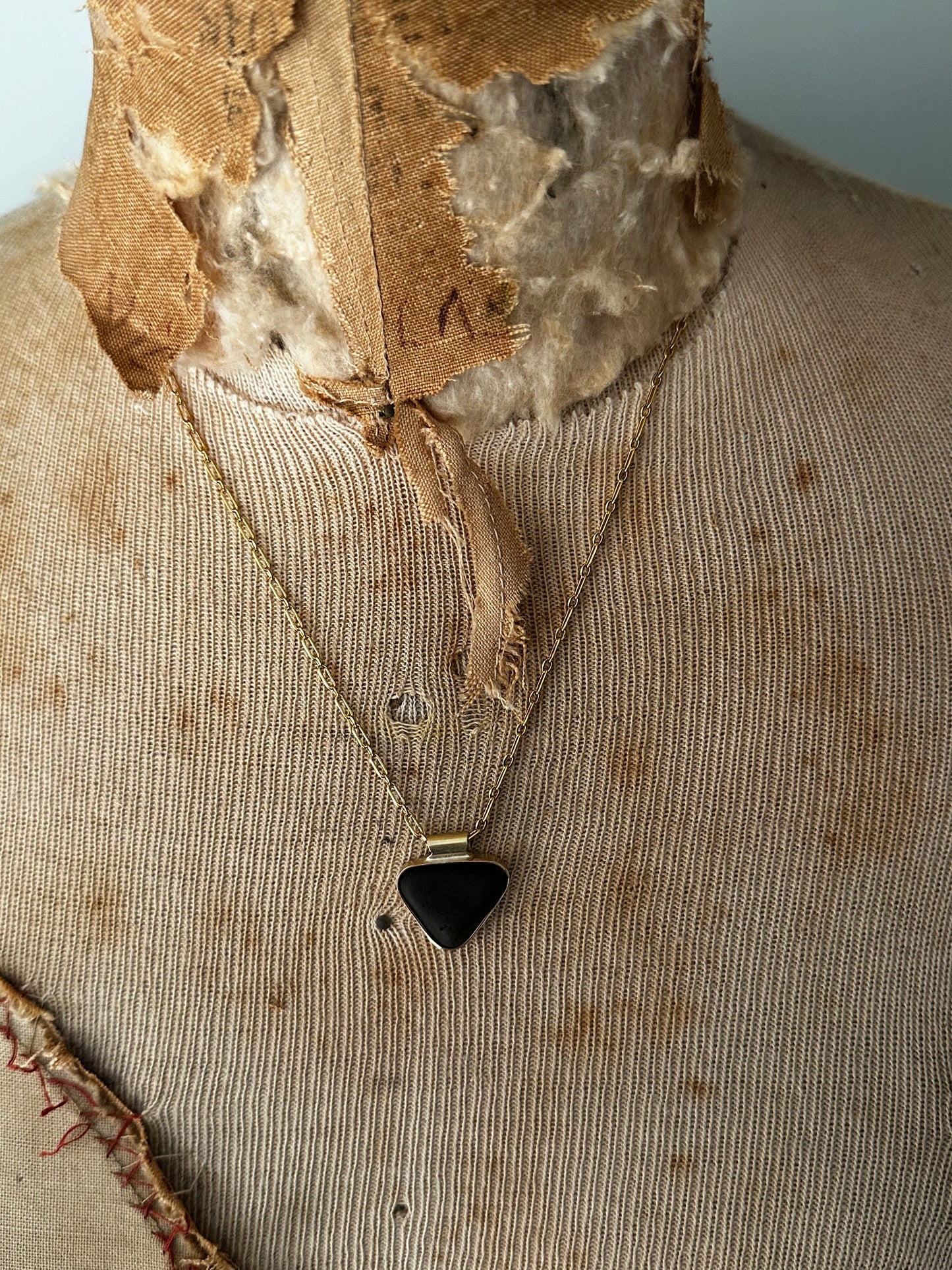 Pirate Glass and Gold Pendant