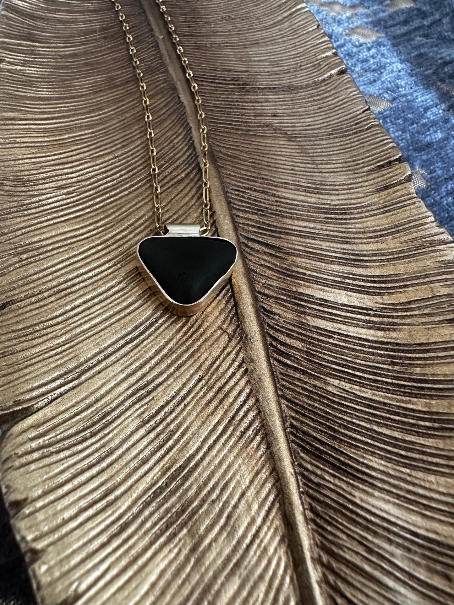 Pirate Glass and Gold Pendant