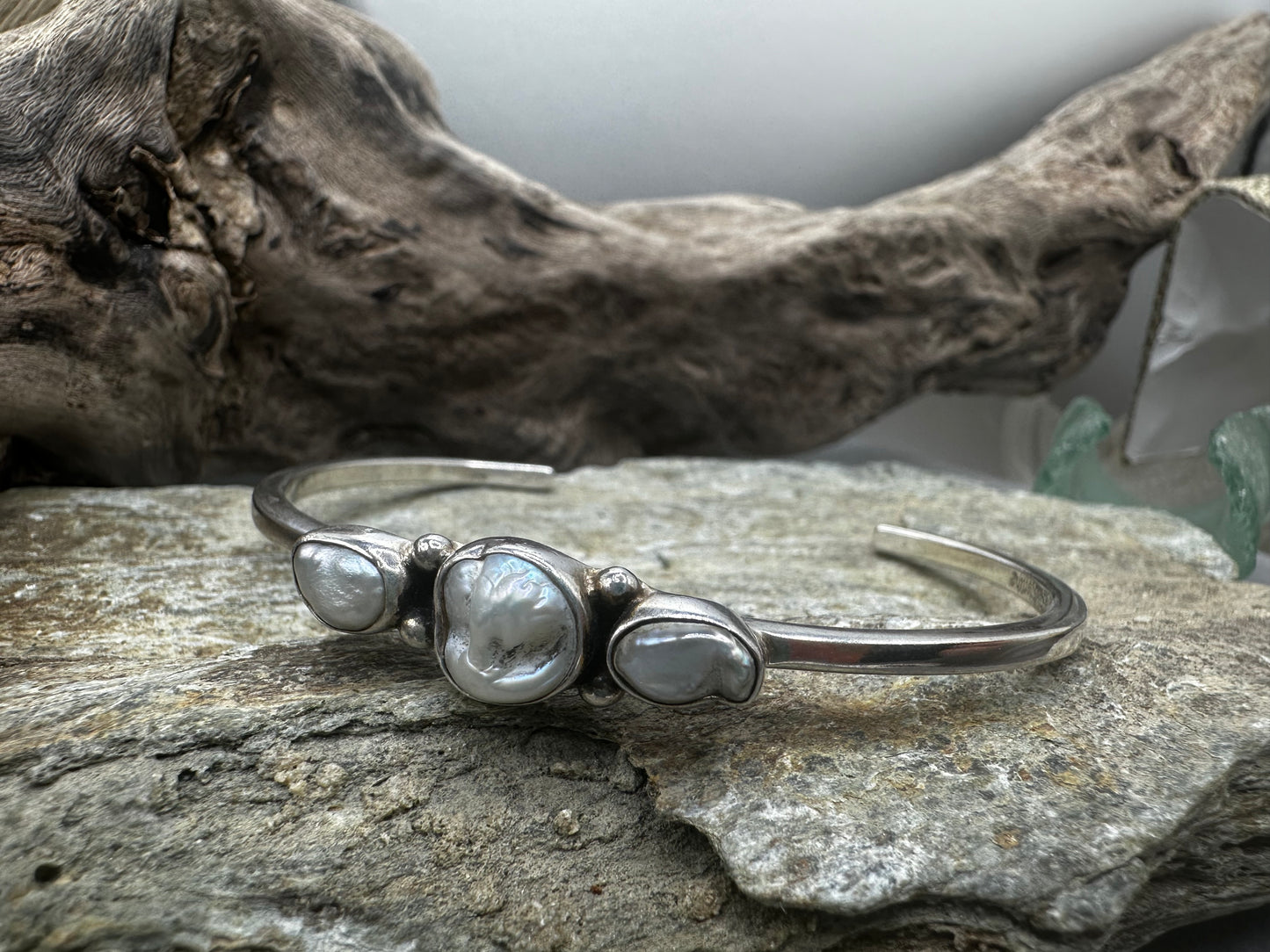 Freeform Pearl Cuff