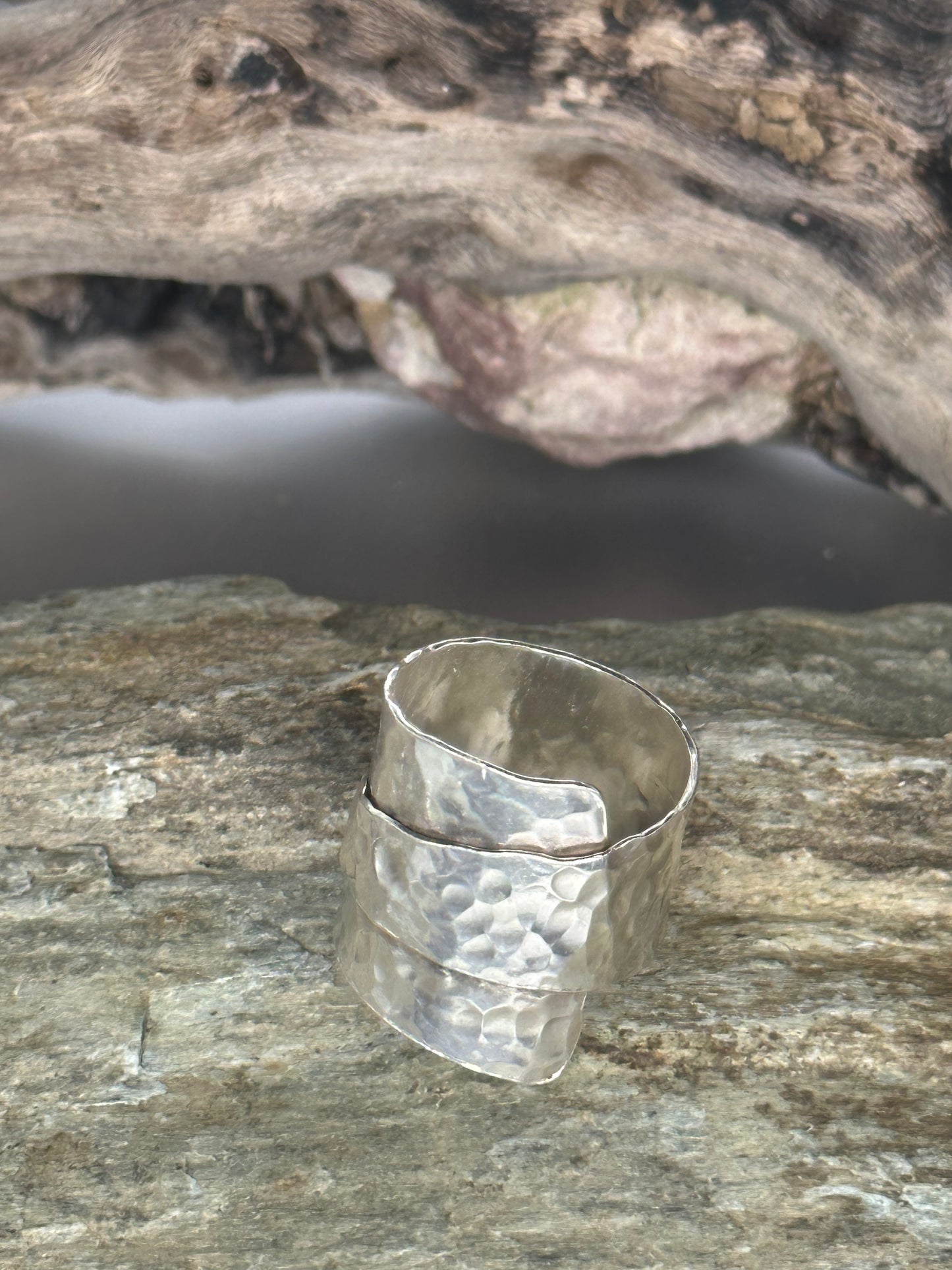Textured Sterling Silver Wrap Ring
