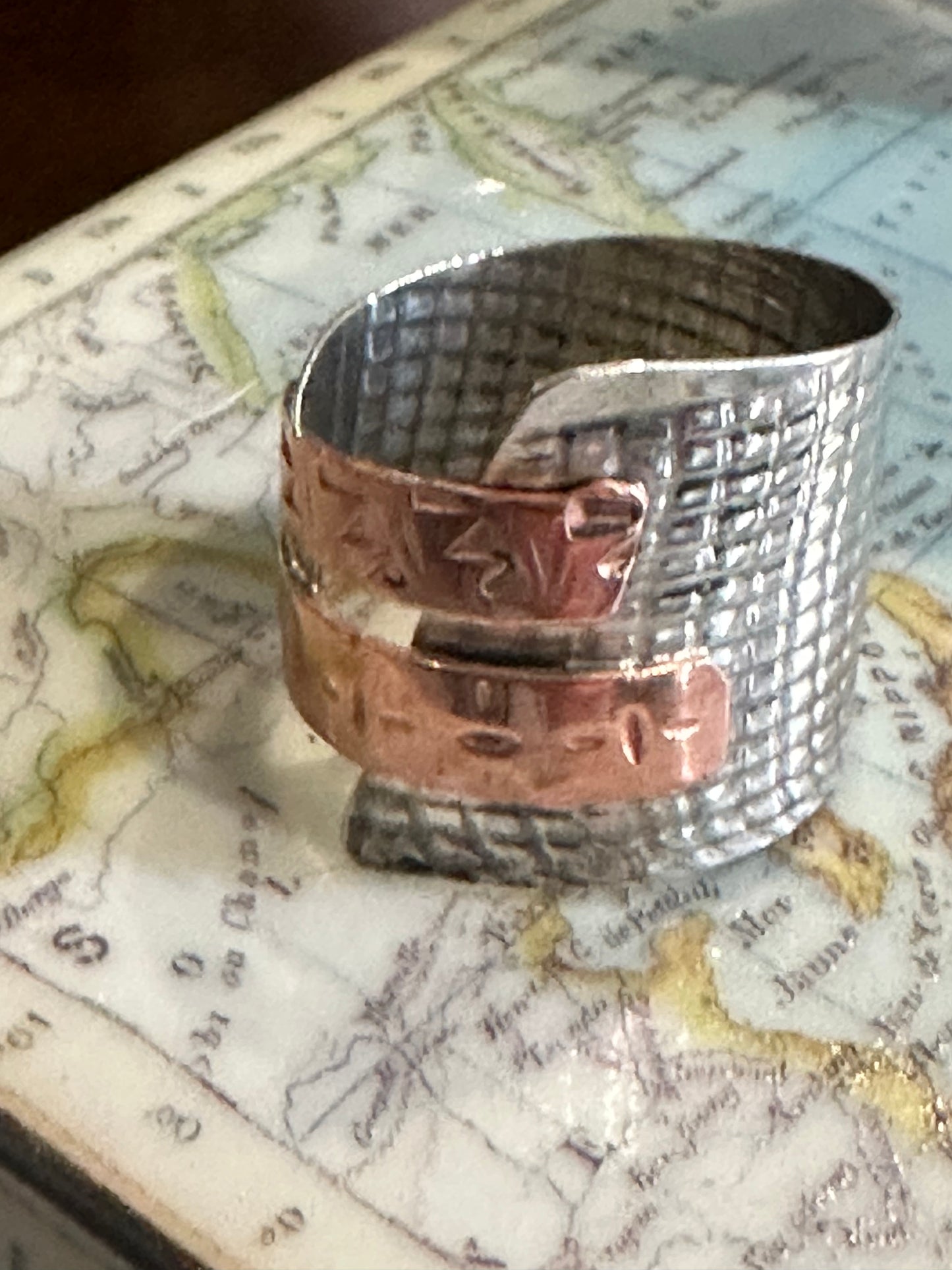 Sterling and copper wrapped Ring