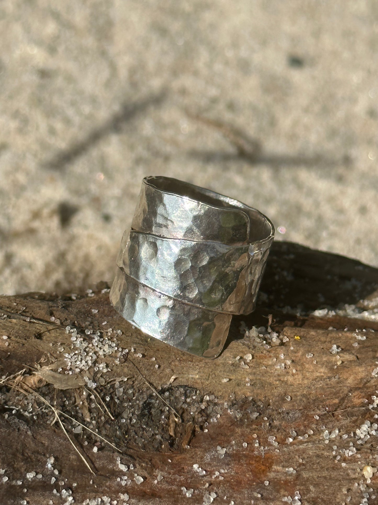 Textured Sterling Silver Wrap Ring