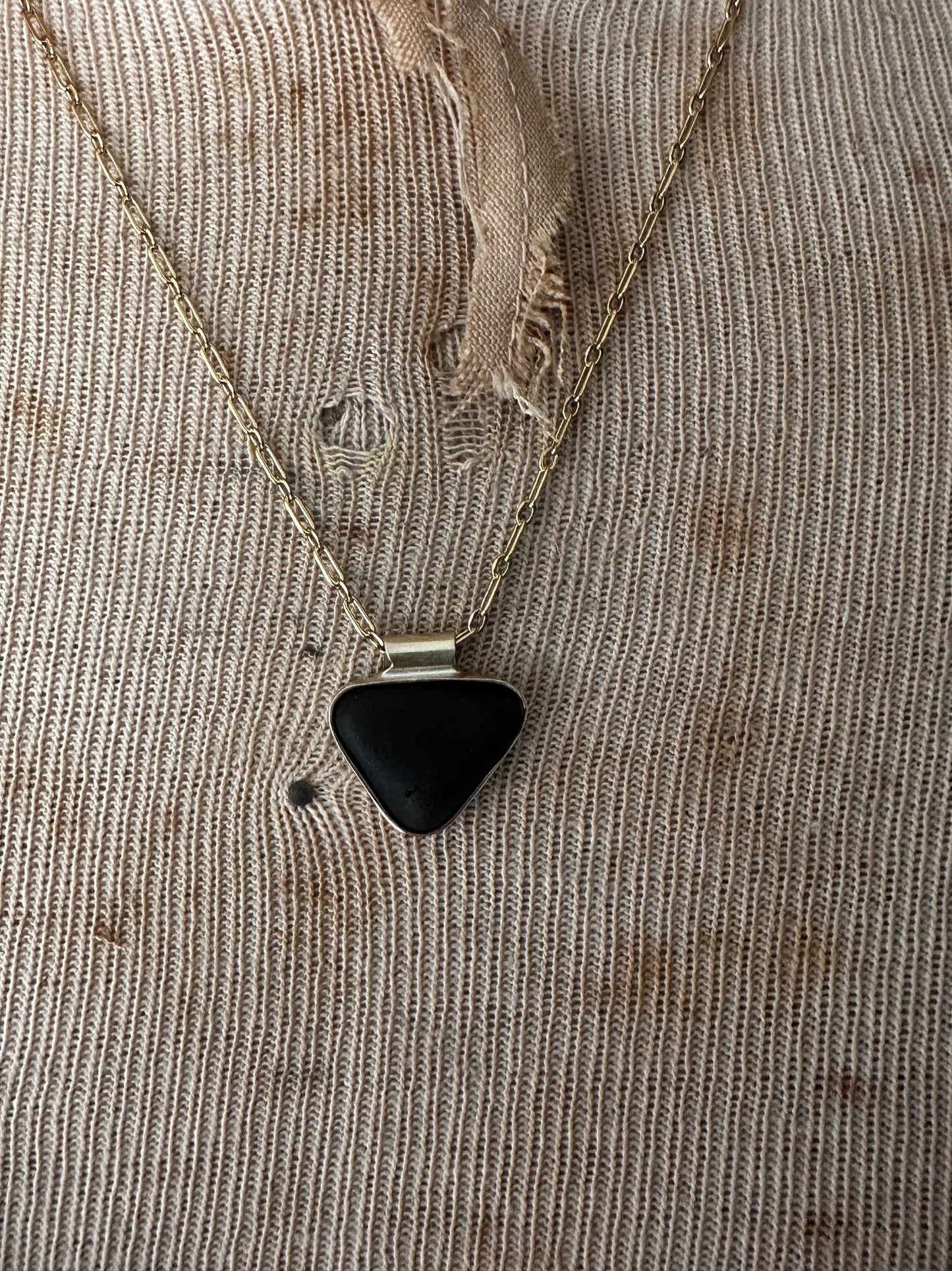 Pirate Glass and Gold Pendant