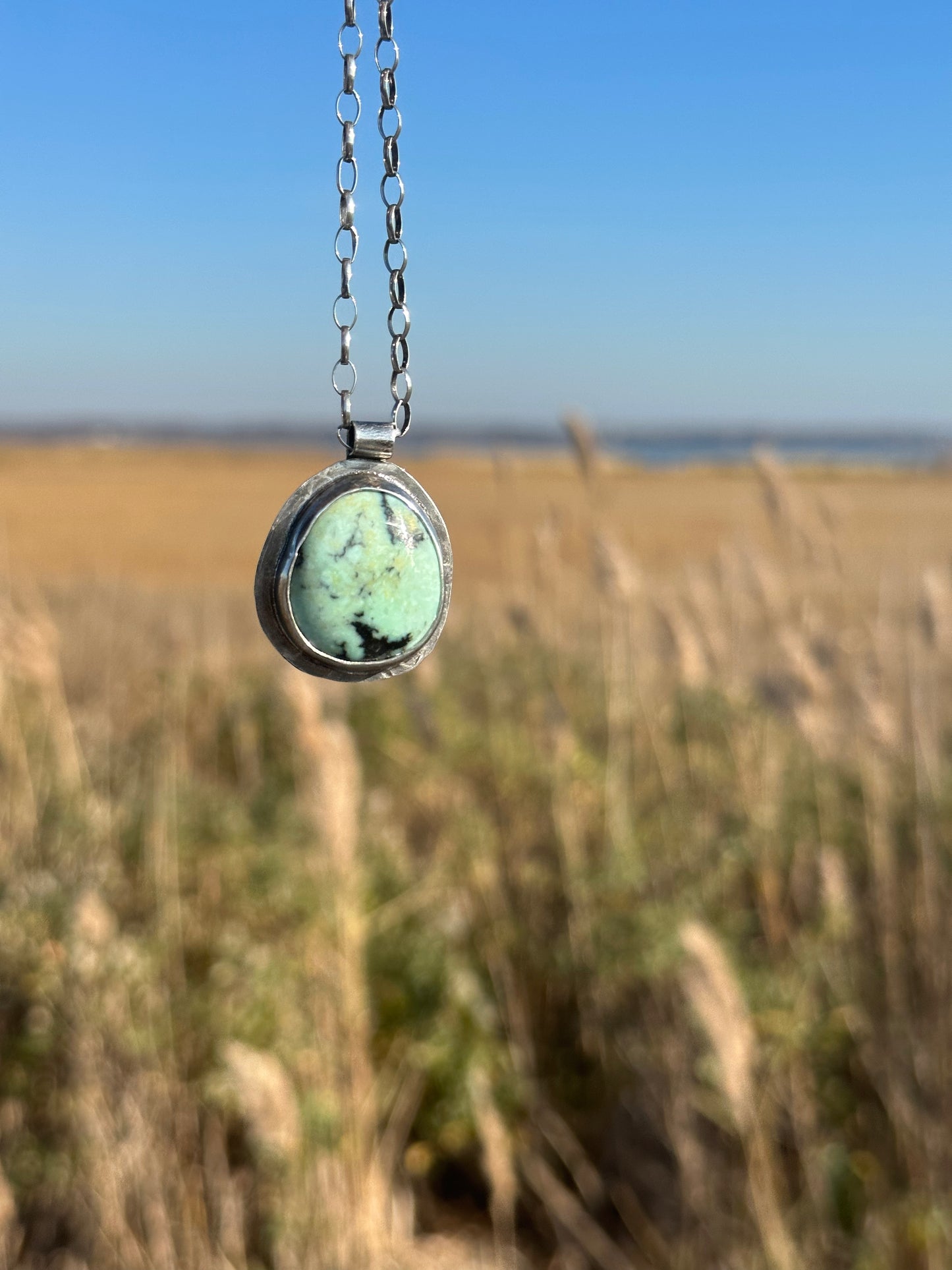 Broken Arrow Variscite pendant