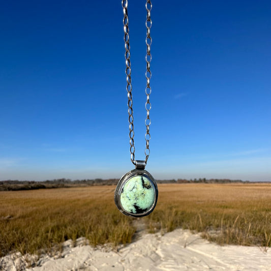 Broken Arrow Variscite pendant