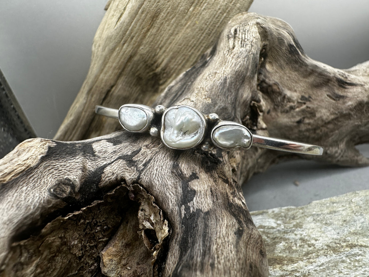 Freeform Pearl Cuff