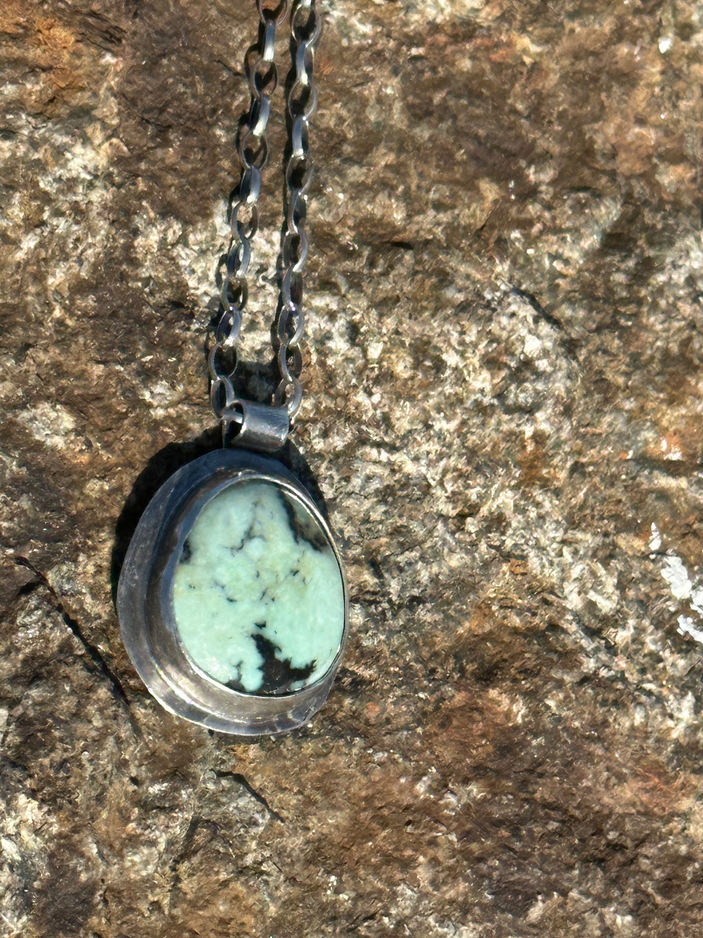 Broken Arrow Variscite pendant