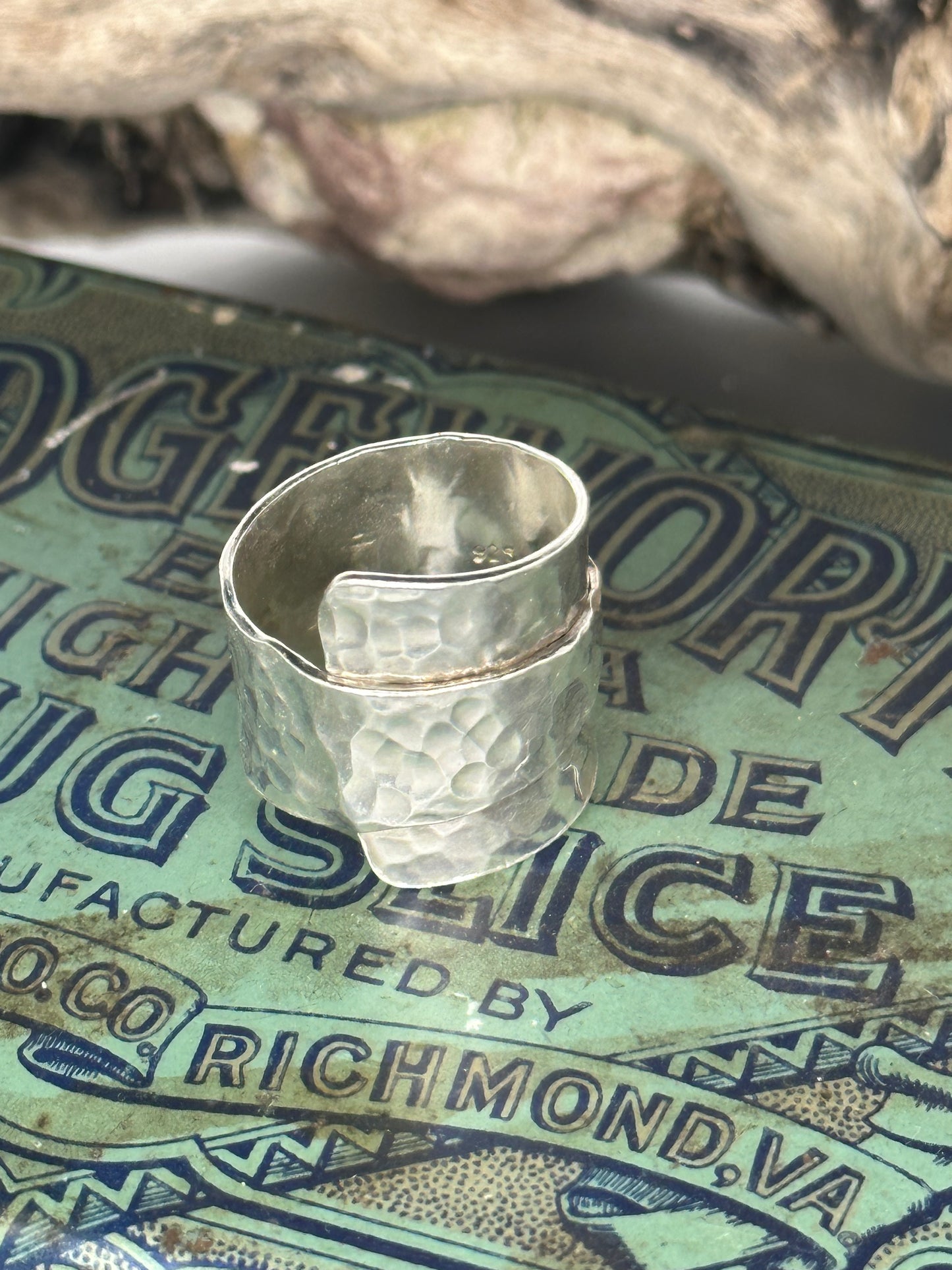 Textured Sterling Silver Wrap Ring