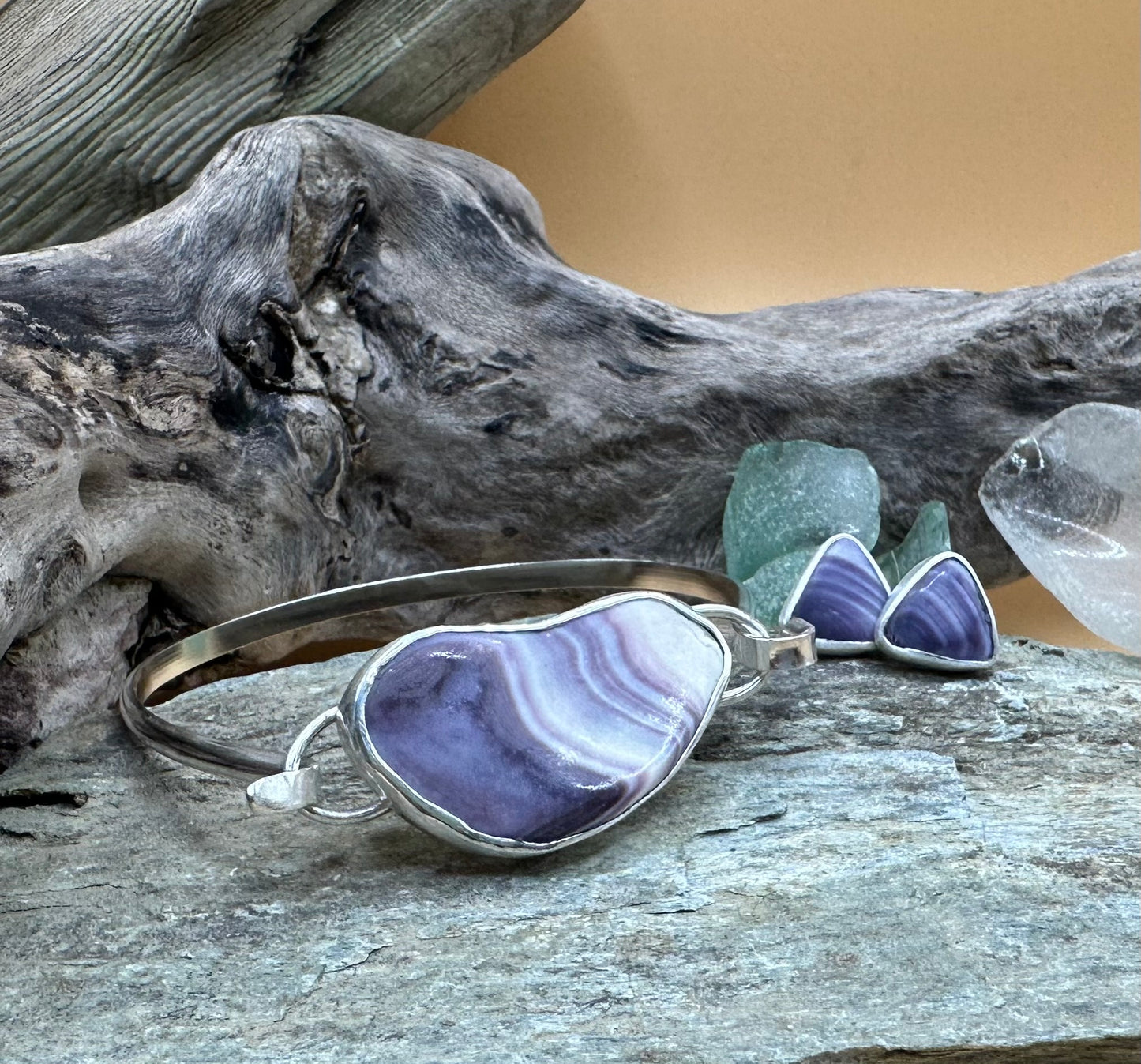 Wampum Bracelet and Earrings set