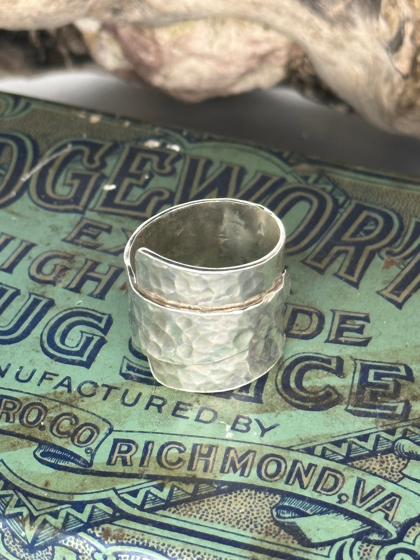 Textured Sterling Silver Wrap Ring