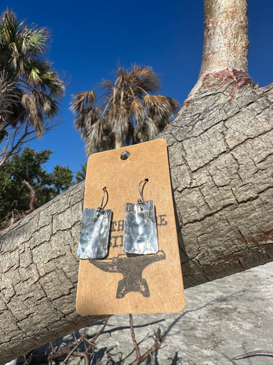 Sterling Silver Rectangle Earrings
