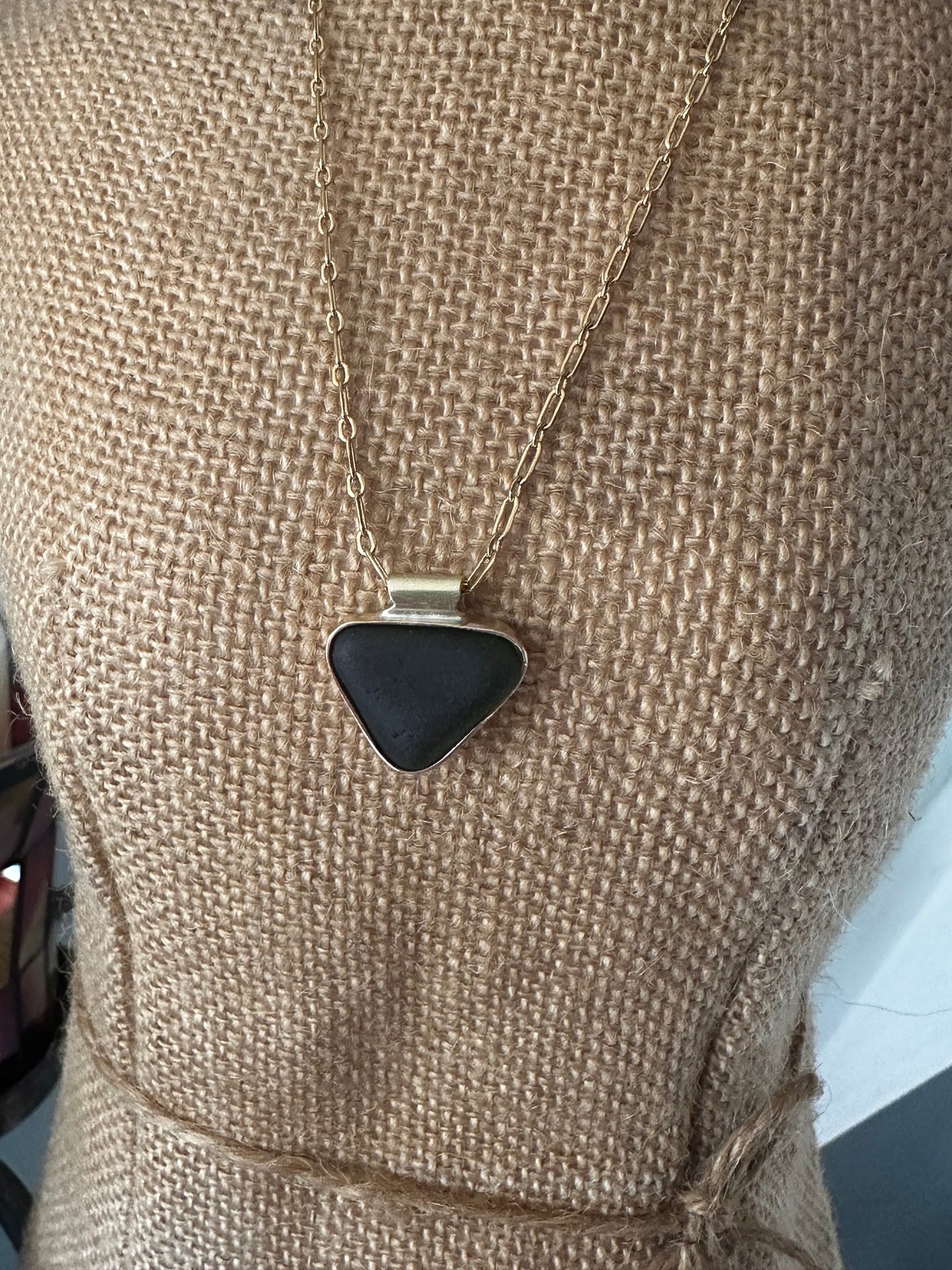 Pirate Glass and Gold Pendant