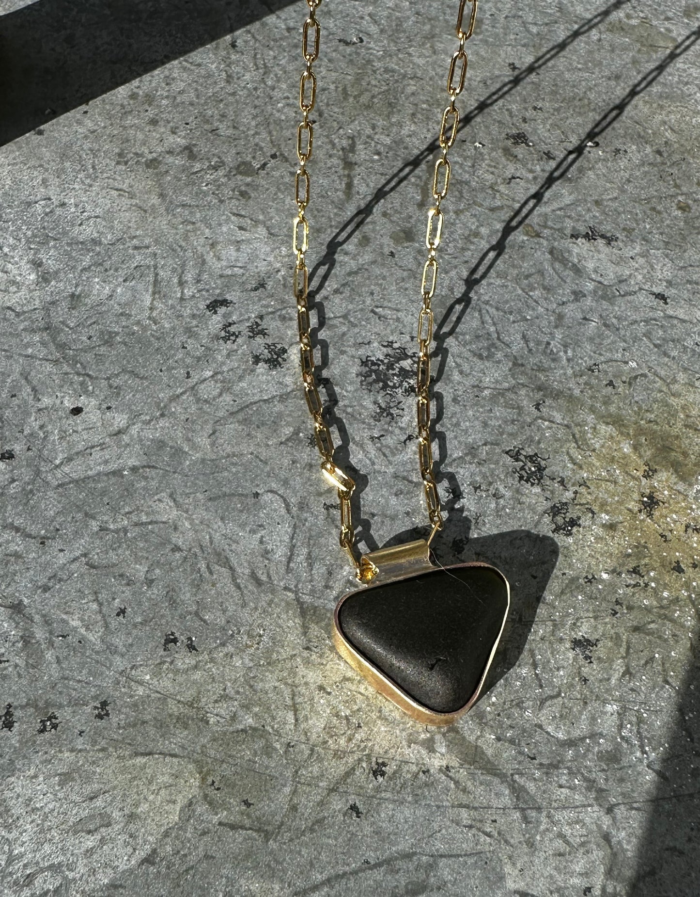 Pirate Glass and Gold Pendant