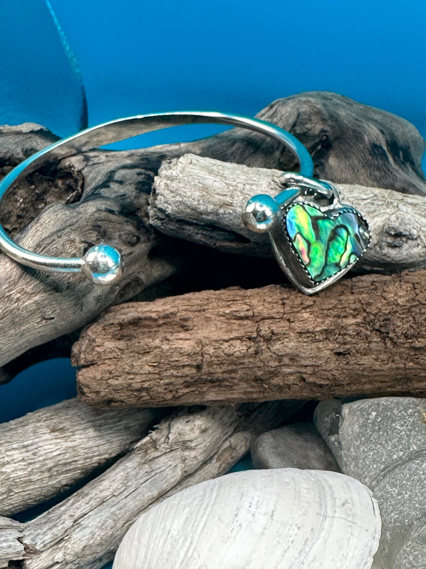Abalone heart cuff