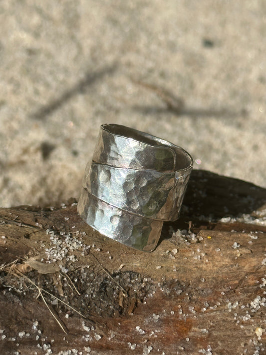 Textured Sterling Silver Wrap Ring