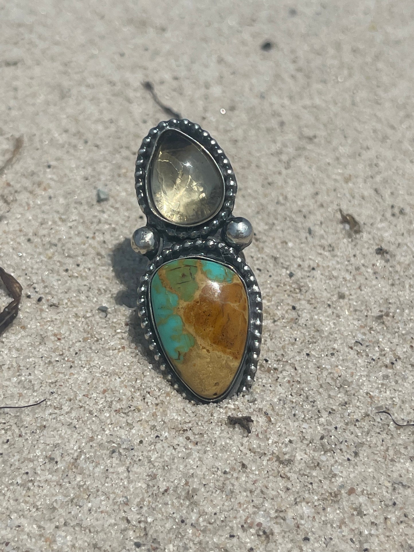 Turquoise Double Stone Ring